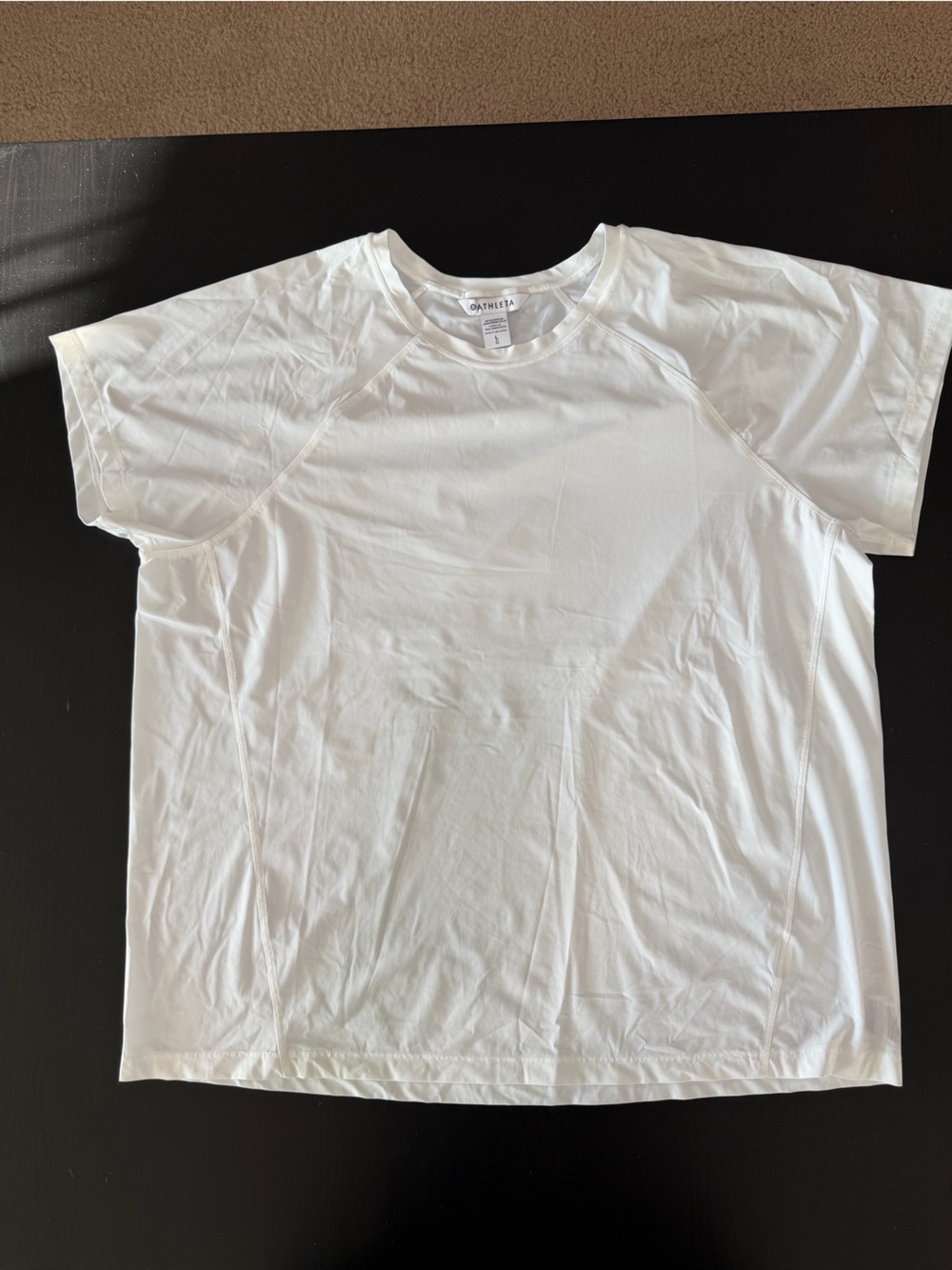 Athleta Women’s Large White Crew Neck Performance Tee